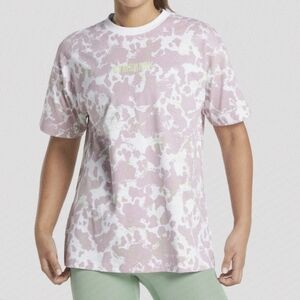 Gymshark Camo T-Shirt - Pink Plum, White, Green Oversized Women's Size M